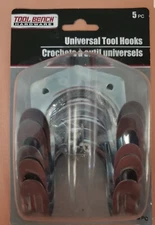 COOL Tool Bench Universal Tool, Fishing pole, Snow shovel, Wall Hooks, 5 Pack