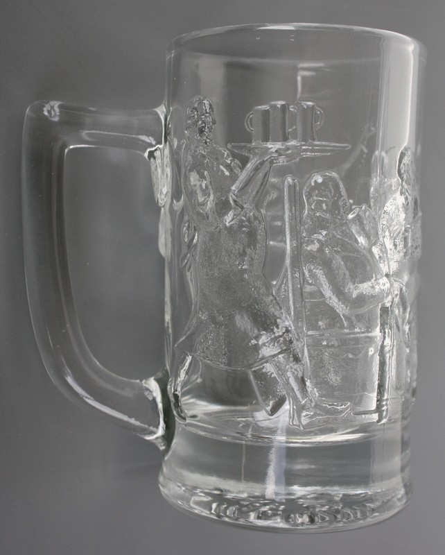 Vintage Collectible Bicentennial Souvenir: Fosteria Colonial Tavern Glass Mug