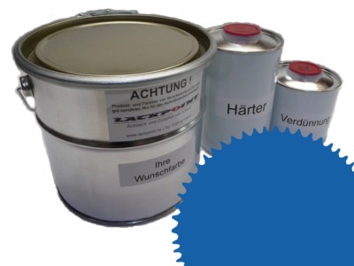 1,75 Liter Set 2K Autolack RAL 5015 Himmelblau Acryl Glänzend Lackpoint UNI !