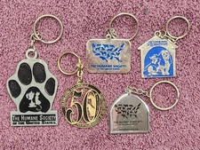 5 Humane Society Keychain Keyring lot 