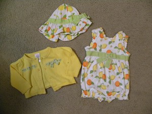 baby girl lemon outfit