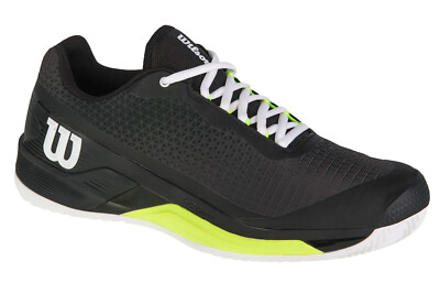 Tennisschuhe Herren, Wilson Rush Pro 4.0 Clay, Schwarz