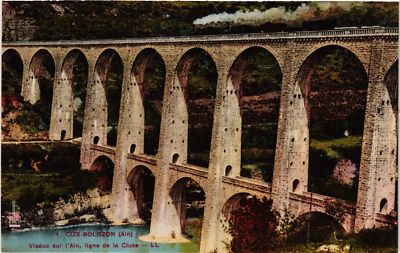 Old postcard AK CIZE-BOLOZON Viaduct sur l'Ain line of LA CLUSE (485522)