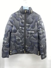 Moncler Gamme Blue Camo Hooded Puffer Jacket Size 4 Made in Italy