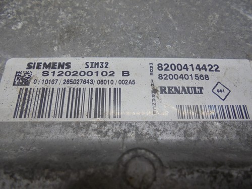 2008 RENAULT MODUS 1.2 16V ENGINE CONTROL UNIT ECU 8200414422 8200401568 #2652 - Picture 2 of 3