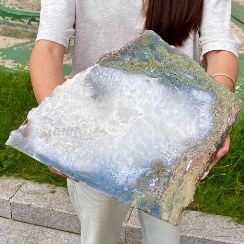7.31LB Natural Crystal Slices - Rare and Rare Agate Slices from Water Plants - 第 2/12 張圖片
