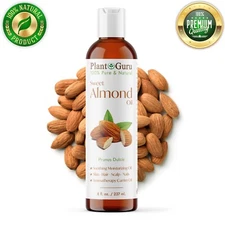 Sweet Almond Oil 8 oz 100% Pure Natural Carrier For Skin, Face, Hair and Massage
