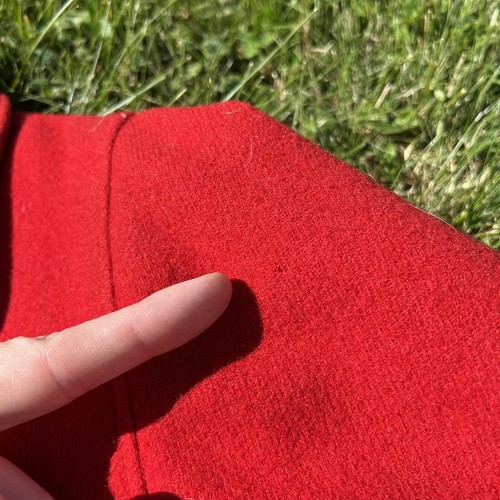 Woolrich Vtg 50s 512 Wool Chore Hunting Mackinaw Jacket Coat Sz 41 RED READ - Picture 4 of 15