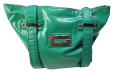 Vintage Guess Teal Shoulder Bag Silver Buckle Y2K Style Zebra Lining