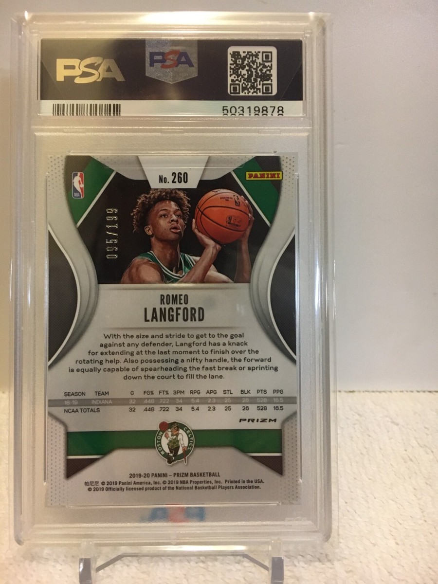 その他 Prizm Romeo Langford RC Tiger Stripe BGS 9.5 2019-20 Panini PRIZM Romeo Langford 260 Tiger Stripe