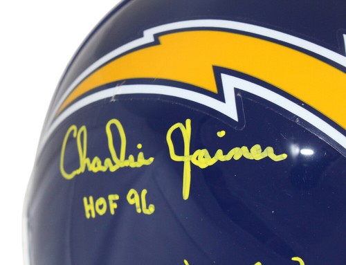 Chargers Triplets Signed San Diego Chargers Authentic Helmet w/HOF BAS 39859 - Picture 4 of 8