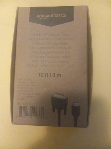 HDMI to DVI Adapter Cable Bi-Directional Male to Male Cord DVI to HDMI NEW - Picture 1 of 4