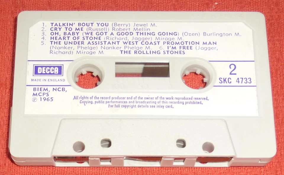 ROLLING STONES - UK CASSETTE TAPE - OUT OF OUR HEADS - PAPER LABELS - Image 2 of 4