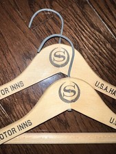Sheraton Hotels  Motor Inns MCM Hollywood Regency Wooden Coat Clothes Hanger