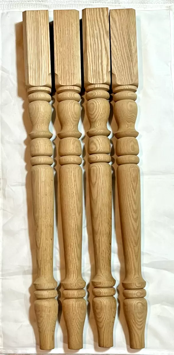 Turned Table Leg Unfinished Oak 29
