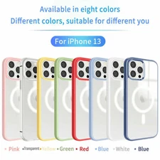 For iPhone 13 Mini Pro Magnetic Electroplate Clear Case Cover Wireless