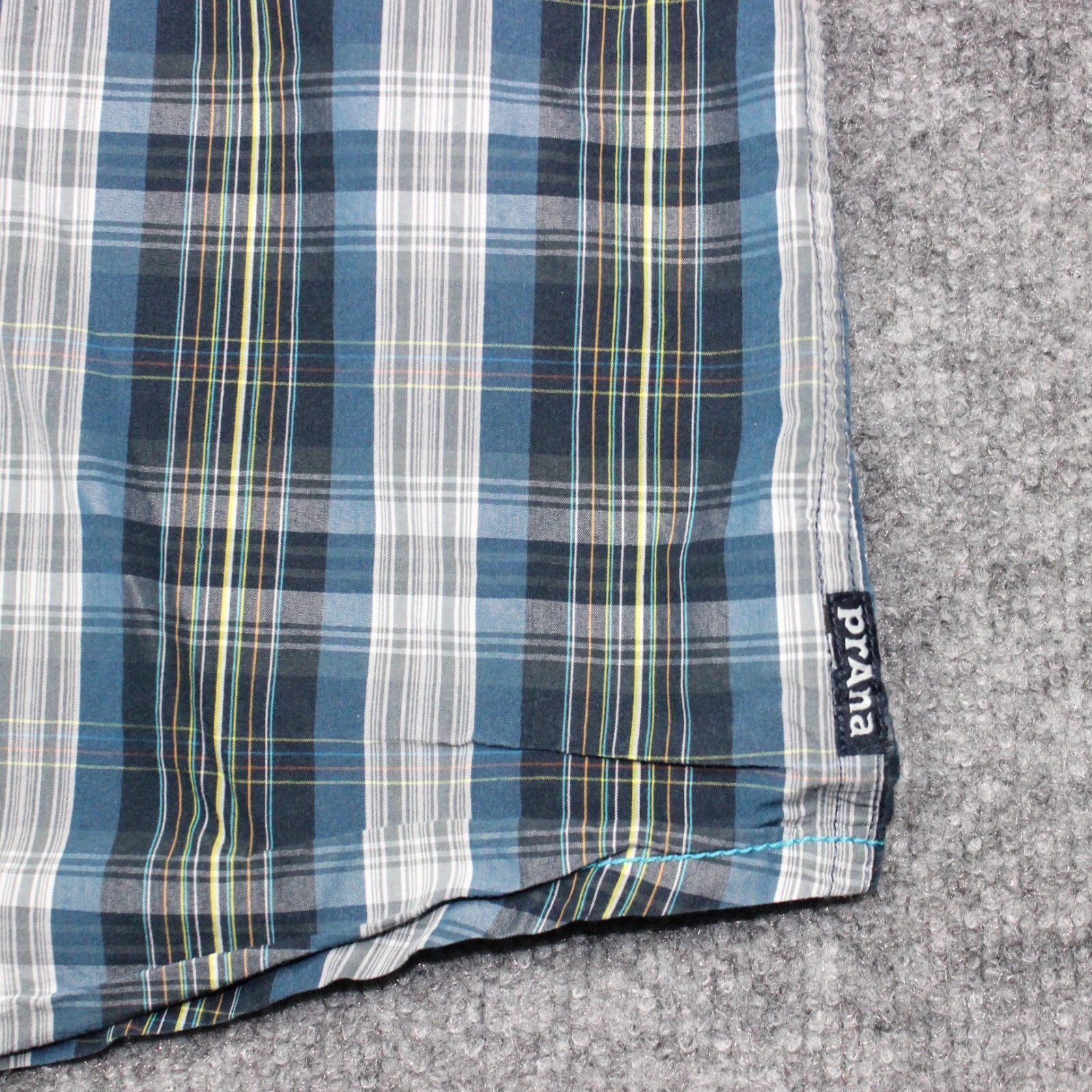 prana button up plaid short sleeve outdoor hiking organic shirt