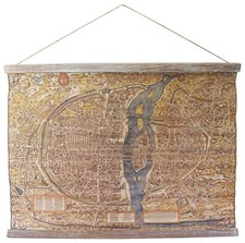 Landkarte Weltkarte historische Karte Wandkarte Antik-Stil Paris Frankreich