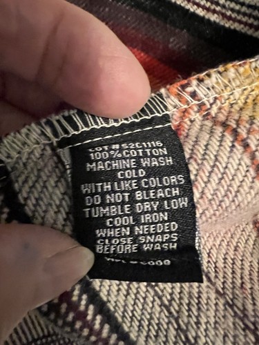 Rock N Roll Denim Women’s XXL Tan Orange Aztec Jacket Tunic Snap Front Pockets - Picture 12 of 19