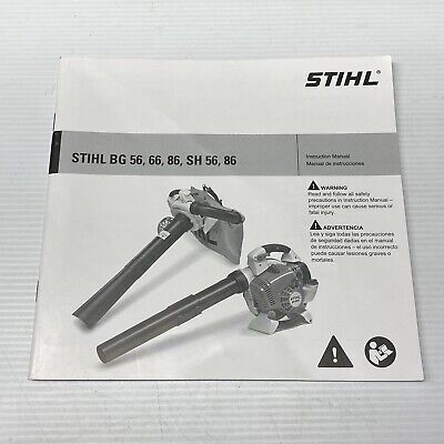 STIHL BG56 Blower Instruction Owners Manual BG 56 66 86 SH 56 86 OEM | eBay