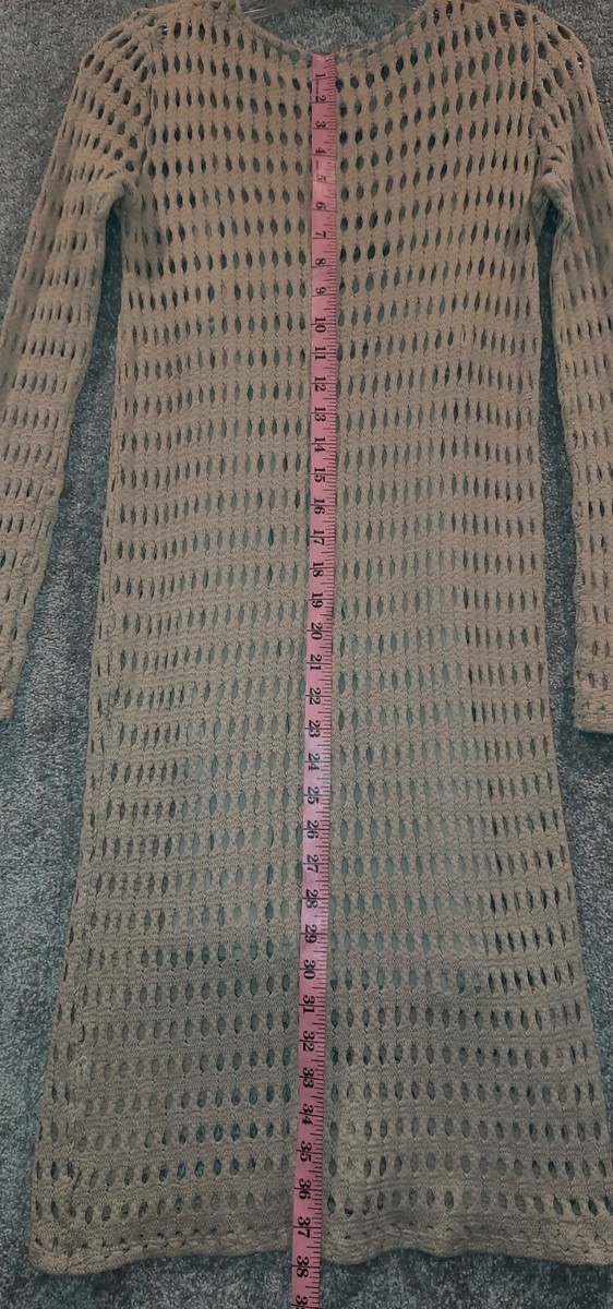 Zara Women's Open Knit Dress With Lining Beige/Tan Size S Long Sleeve Pre-owned | eBay Zara Women's Open Knit Dress With Lining Beige/Tan Size S Long Sleeve Pre-owned | eBay