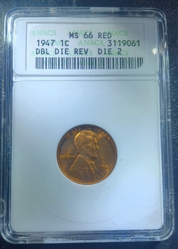 1947 Lincoln Wheat Cent (DDR DIE 2) MS66 RD - Picture 3 of 4