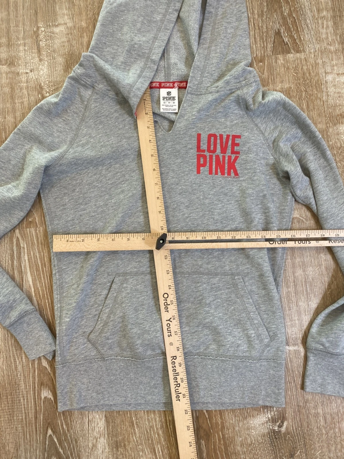 UNDERCOVER Victorias Secret New England Patriots XS grigio pullover scollo a V felpa con cappuccio us intime ottimeioni