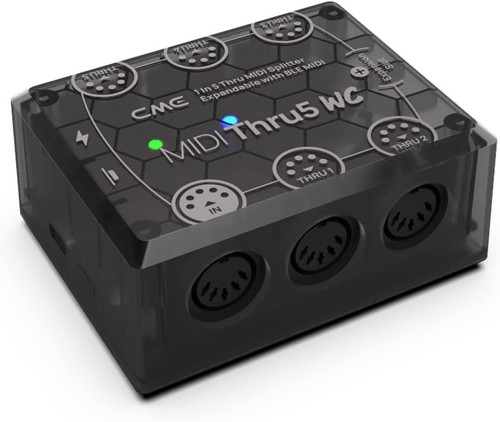 Rugged MIDI Thru 1-in-5-Out Splitter - USB-C Powered for Easy Connectivity - Picture 3 of 11