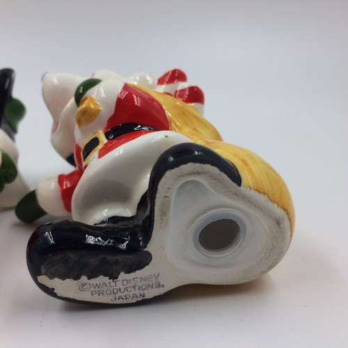 Vintage Mickey Minnie Mouse Christmas salt pepper shakers Disney made Japan - Picture 7 of 7