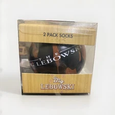 New The Big Lebowski 2 Pair Of Socks In A Bowling Ball Tin