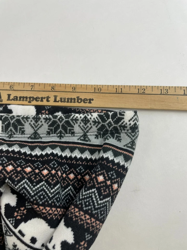 Eye Candy Leggings Women's Size Small Black Pull On Fleece Lined *Aztec Design - Image 4 of 4