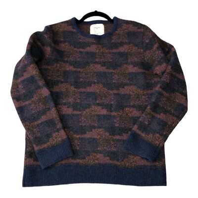 PERCIVAL Multicolor Lambswool Crewneck Pullover Sweater Size 4