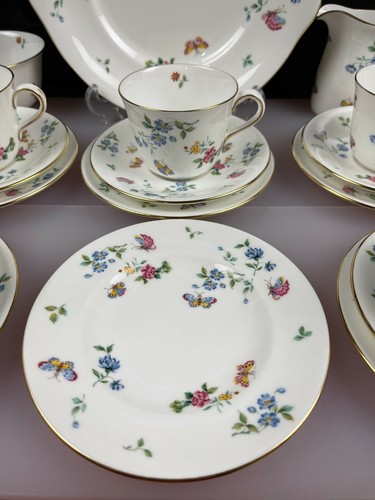 Royal Crown Derby Days polillas trío de té tazas jarra de pastel y azúcar 21 piezas - Imagen 7 de 12