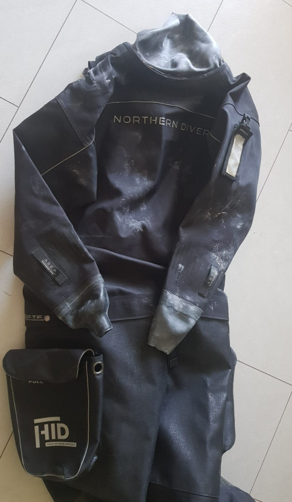Northern Diver HID trilaminate drysuit, M/L, size 9 boots, used eBay