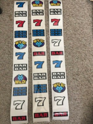 IGT Slot Machine S Plus ''WILD CATS'' Reel Strips... 3 Strip Set   Used