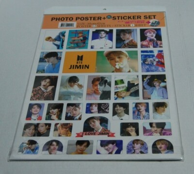 BTS JIMIN ポスターセット BTS JIMIN Photo Poster + Sticker Set Made in Korea Big Size | eBay