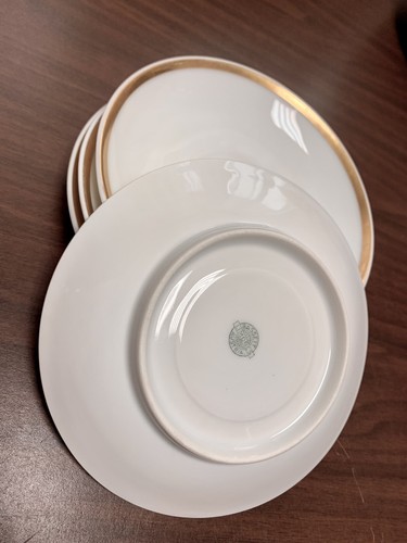 Set of 26 Bassett Limoges Austria White China Gold Rim Plates Bowls And Tea Cups - Picture 10 of 15