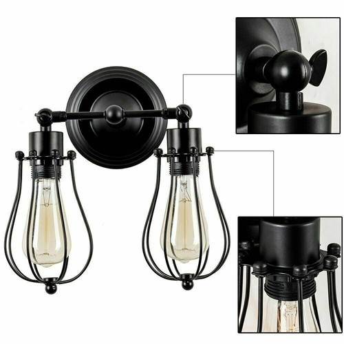 Vintage Wall Light Retro Industrial Cage Wall Lights Indoor Fitting Sconce Lamps - 第 64/74 張圖片