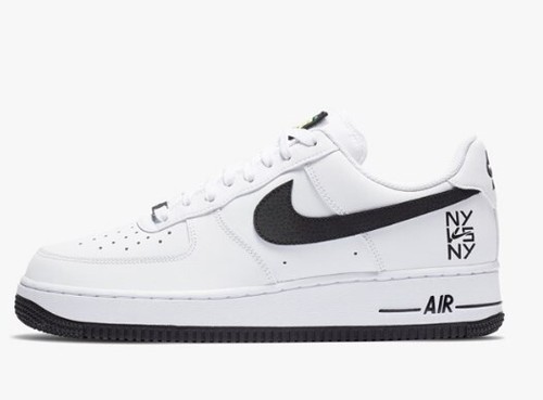 Nike Air Force 1 '07 Low LV8 White/Black NY vs NY Leather Men's Sneakers Size 14 - Picture 3 of 6