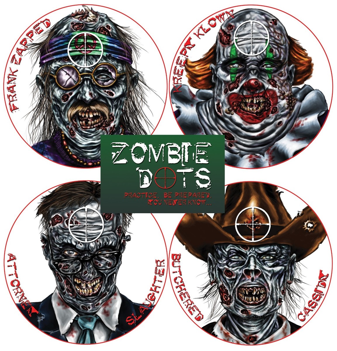 10 PACK) Zombie Dots™ Targets - 8