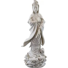 Top Collection Quan Yin Statue on Lotus Pedestal - Kwan Yin Goddess of Mercy ...