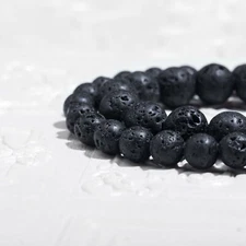 Vanilla Mountain Volcanic Rock Lava stone Round Beads 8mm DIY Jewelry Making