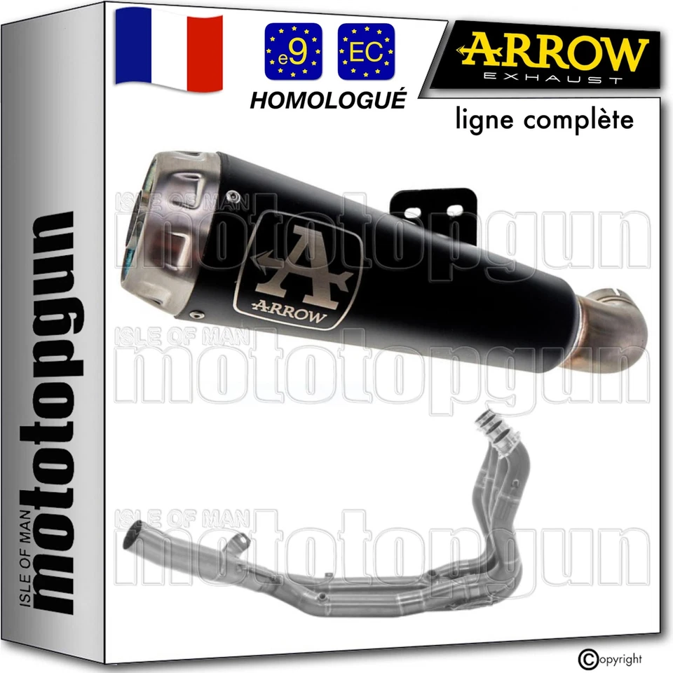Silencieux ARROW Slip-On Pro-Race Nichrom Dark pour BMW M 1000 RR 2020-2024