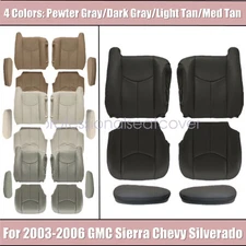 For 03-06 Chevy Silverado GMC Sierra Driver & Passenger Bottom-Top Seat Cover US