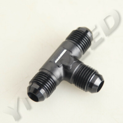 US SHIP 6AN AN6 AN-6 Male Flare Union Tee T-piece Fitting Adapter Aluminum Black