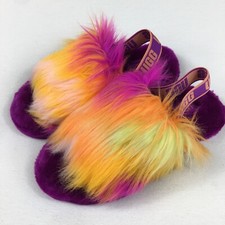 UGG Fluff Yeah Tie Dye Slide Slipper Sandals 1120033K Youth 3y / Women 5 New