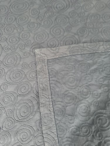 LinenSource Blue Twin Coverlet Bedspread Scallops Portugal Cotton VTG - Picture 4 of 13
