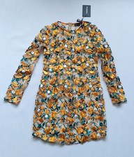 See through floral mesh embroidered Bodycon Dress, size UK 10 / EU 38 (last one)