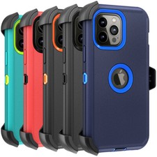 For iPhone 14 Pro Max 13 12 11 XR Heavy Duty Shockproof Case Belt Clip Holster