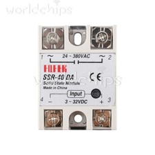 1-10PCS DC3-32V to AC24-380V SSR-40DA 40A Solid State Relay Module Heat Sink New